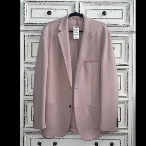New Retails $129 men’s blazer blush size L with stretch fabric